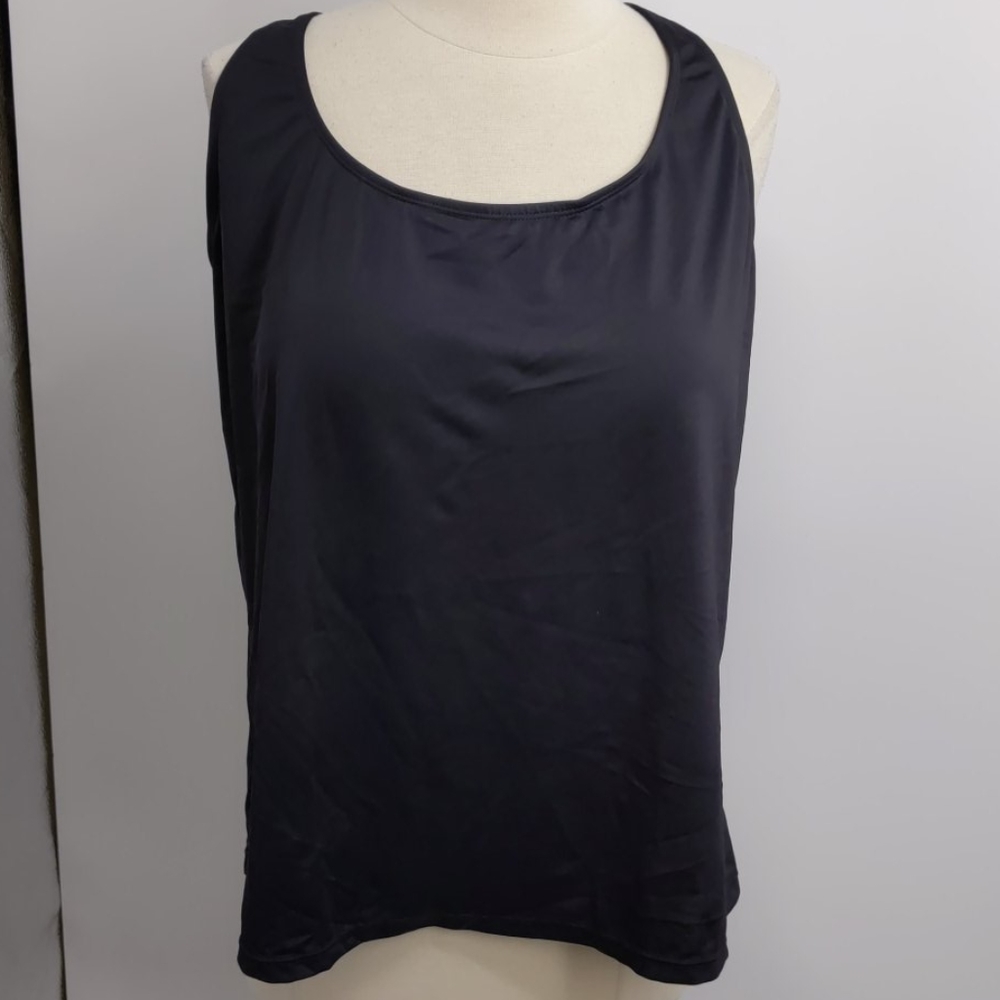 Aquabelle black racer back tankini-sz 20